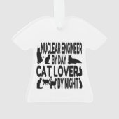 Nucleair ingenieur Cat Lover Ornament (achterkant)