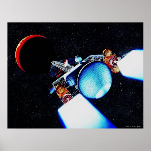 Nucleair ionenruimteschip poster (Voorkant)