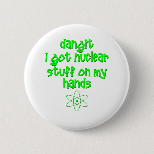 nucleair onderzoek op handen ronde button 5,7 cm (Voorkant)