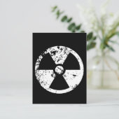Nucleair radioactief teken briefkaart (Staand voorkant)