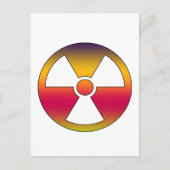 Nucleair radioactief teken briefkaart (Voorkant)