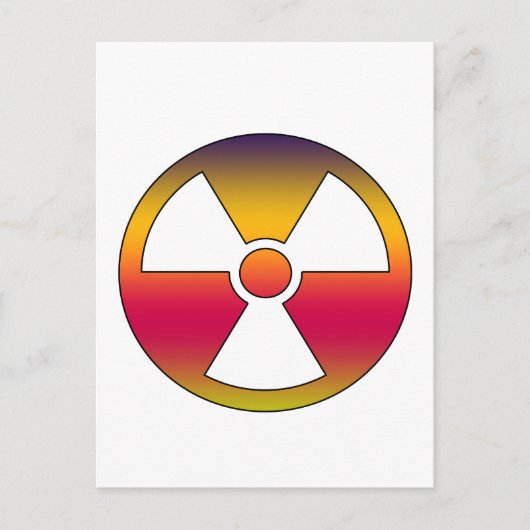 Nucleair radioactief teken briefkaart (Voorkant)