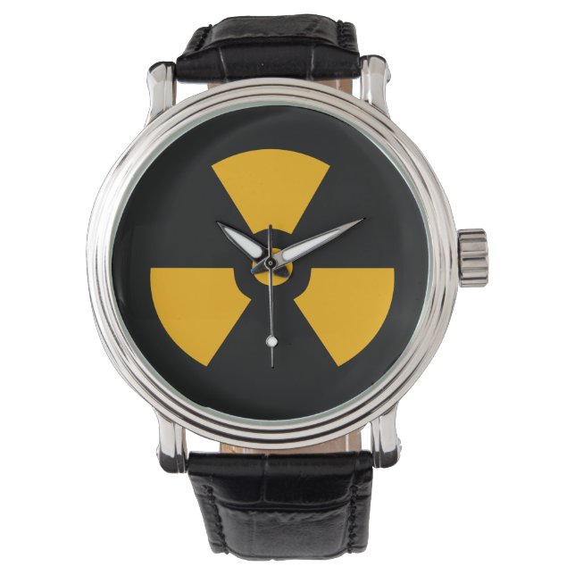 Nucleair radioactief teken horloge (Voorkant)