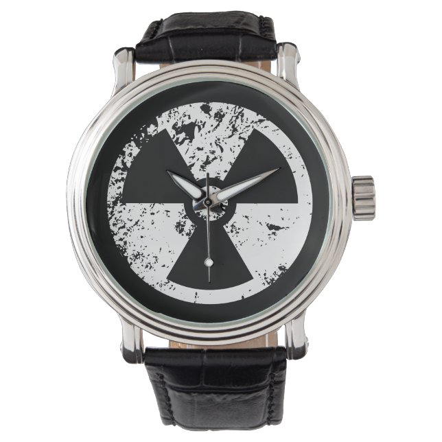 Nucleair radioactief teken horloge (Voorkant)