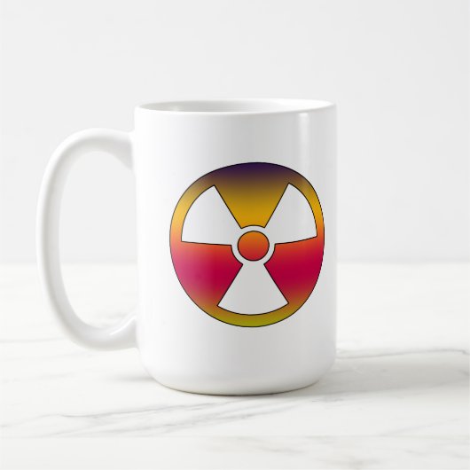 Nucleair radioactief teken koffiemok (Links)