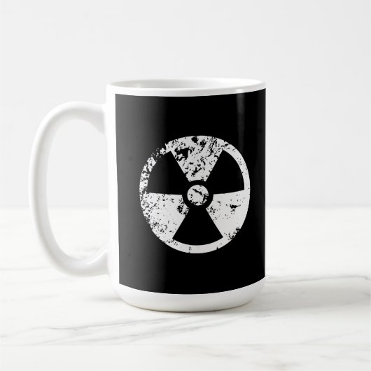 Nucleair radioactief teken koffiemok (Links)