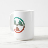 Nucleair radioactief teken koffiemok (Voorkant links)
