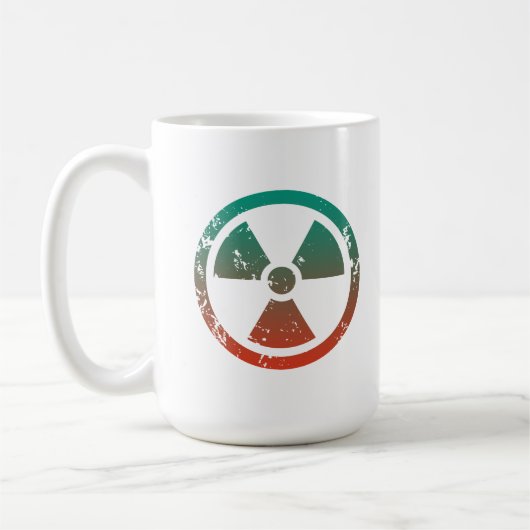 Nucleair radioactief teken koffiemok (Links)