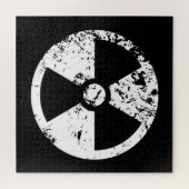 Nucleair radioactief teken legpuzzel (Horizontaal)