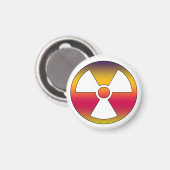 Nucleair radioactief teken magneet (Voorkant / Achterkant)