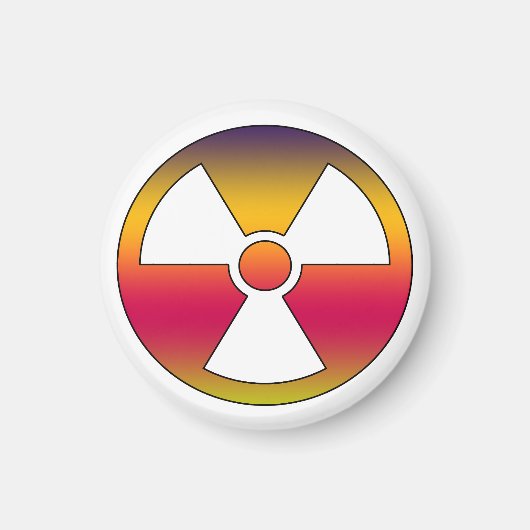 Nucleair radioactief teken magneet (Voorkant)