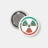 Nucleair radioactief teken magneet (Voorkant / Achterkant)