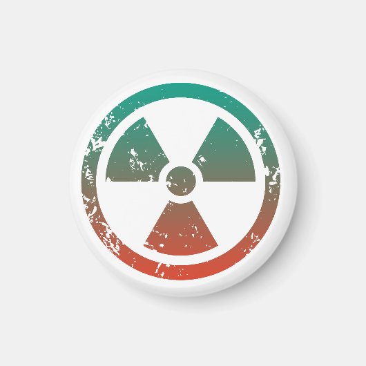 Nucleair radioactief teken magneet (Voorkant)