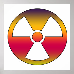 Nucleair radioactief teken poster