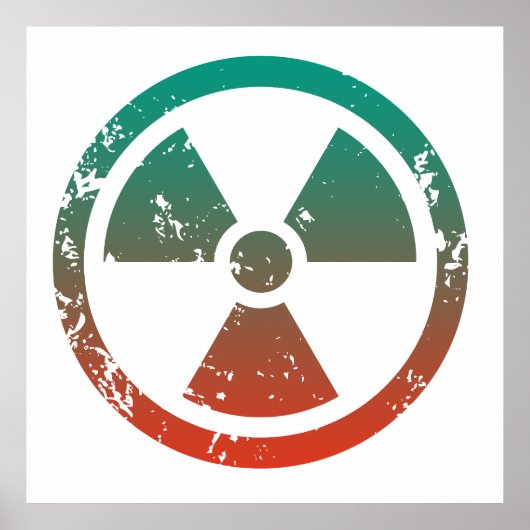 Nucleair radioactief teken poster (Voorkant)