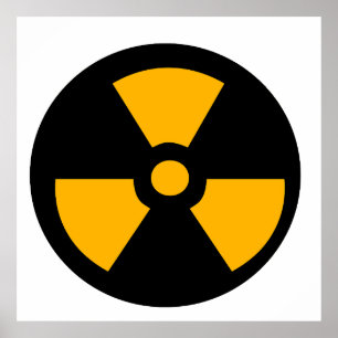 Nucleair radioactief teken poster