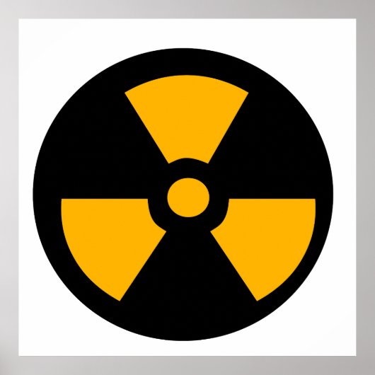 Nucleair radioactief teken poster (Voorkant)