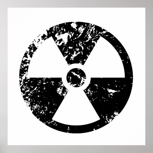 Nucleair radioactief teken poster (Voorkant)