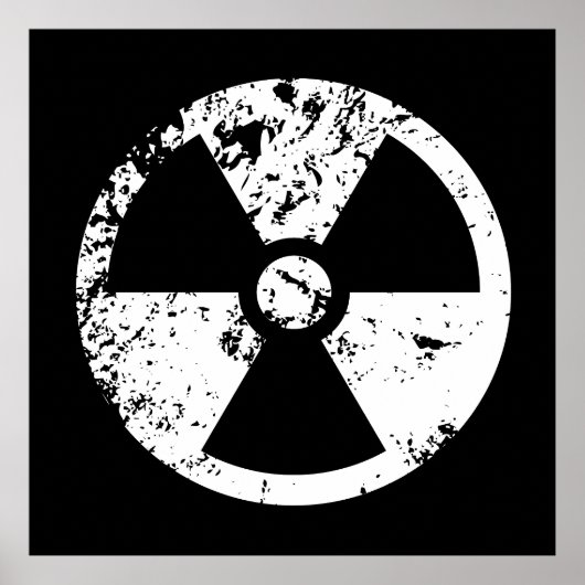 Nucleair radioactief teken poster (Voorkant)