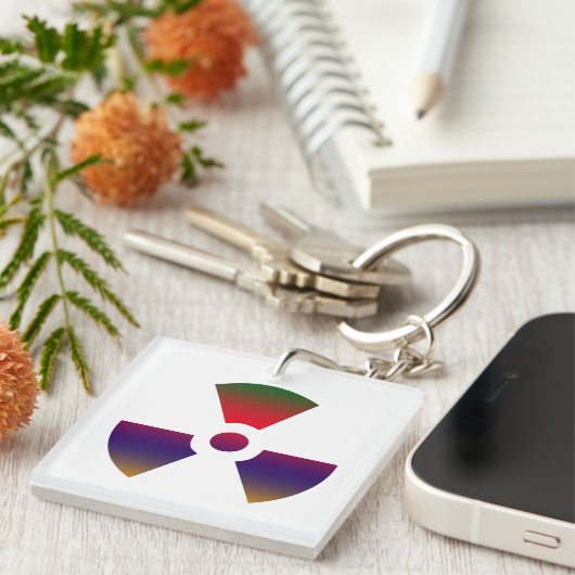 Nucleair radioactief teken sleutelhanger (Voorkant Rechts)