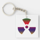 Nucleair radioactief teken sleutelhanger (voorkant)