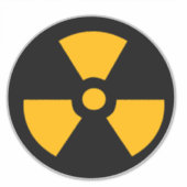 Nucleair radioactief teken sticker (Voorkant)