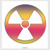 Nucleair radioactief teken sticker (Vel)