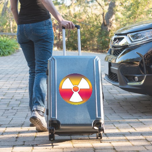Nucleair radioactief teken sticker (Koffer Insitu)