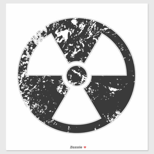 Nucleair radioactief teken sticker (Vel)