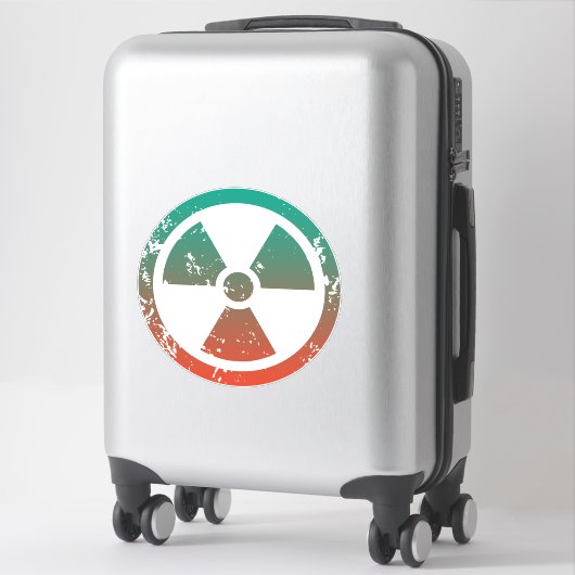 Nucleair radioactief teken sticker (Koffer)