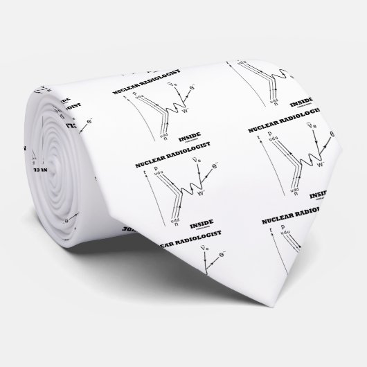 Nucleair radioloog Inside (Beta-Negative Decay) Stropdas (Opgerold)