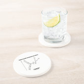 Nucleair radioloog Inside (Beta-Negative Decay) Zandsteen Onderzetter (Zijkant)