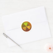 Nucleair symbool Radioactief gloed Ronde Sticker (Envelop)