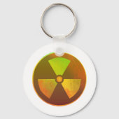 Nucleair symbool Radioactief gloed Sleutelhanger (Voorkant)
