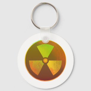 Nucleair symbool Radioactief gloed Sleutelhanger