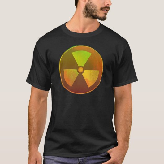 Nucleair symbool Radioactief gloed T-shirt (Voorkant)
