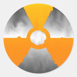 Nucleair symbool ronde sticker