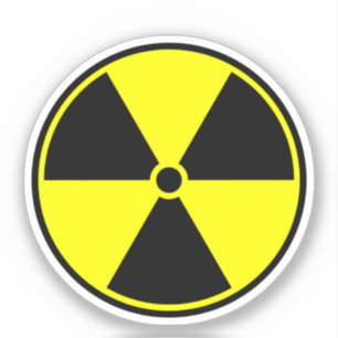 Nucleair symbool sticker