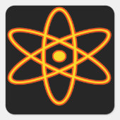 Nucleair symboolontwerp vierkante sticker (Voorkant)