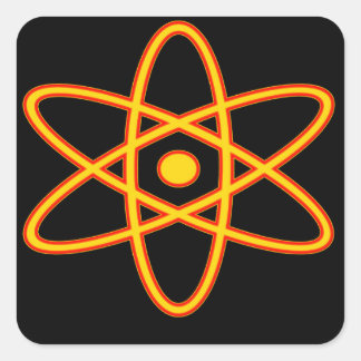 Nucleair symboolontwerp vierkante sticker