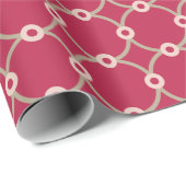 Nucleaire connectiviteit - magenta - naadloos patr cadeaupapier (Rol Hoek)