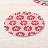 Nucleaire connectiviteit - magenta - naadloos patr ronde kartonnen onderzetter (Gebogen)