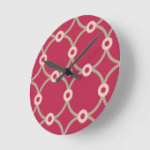 Nucleaire connectiviteit - magenta - naadloos patr ronde klok (Hoek)