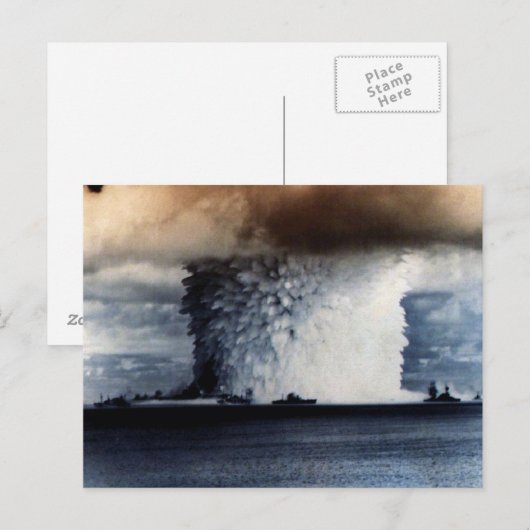 NUCLEAIRE EXPLOSIE BRIEFKAART (Voorkant / Achterkant)