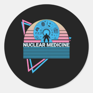 Nucleaire geneeskunde ronde sticker
