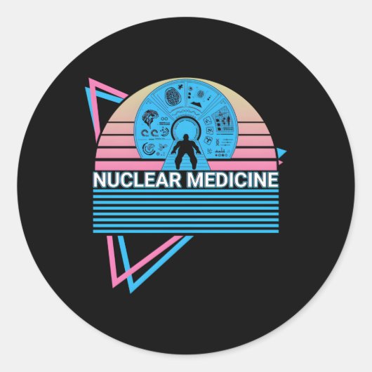 Nucleaire geneeskunde ronde sticker (Voorkant)