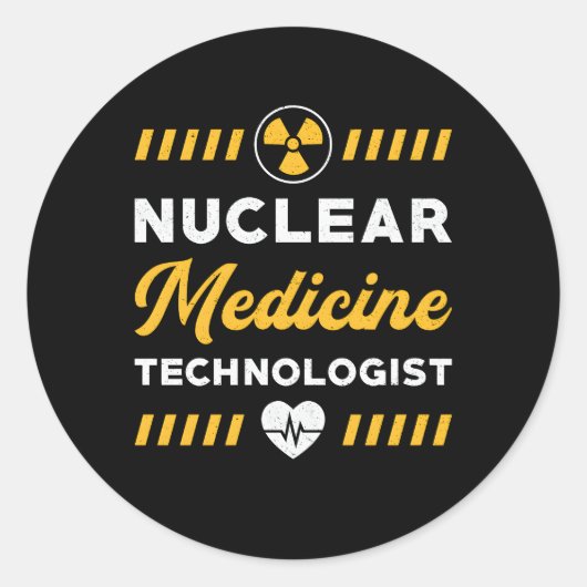 Nucleaire geneeskunde Technoloog RAD Techniek Radi Ronde Sticker (Voorkant)