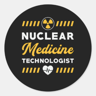 Nucleaire geneeskunde Technoloog RAD Techniek Radi Ronde Sticker