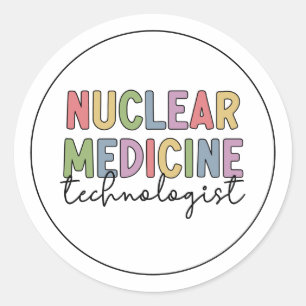 Nucleaire geneesmiddelentechnoloog CNMT Nuclear Me Ronde Sticker