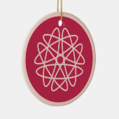 Nucleaire groei - magenta op rogge. keramisch ornament (Rechts)